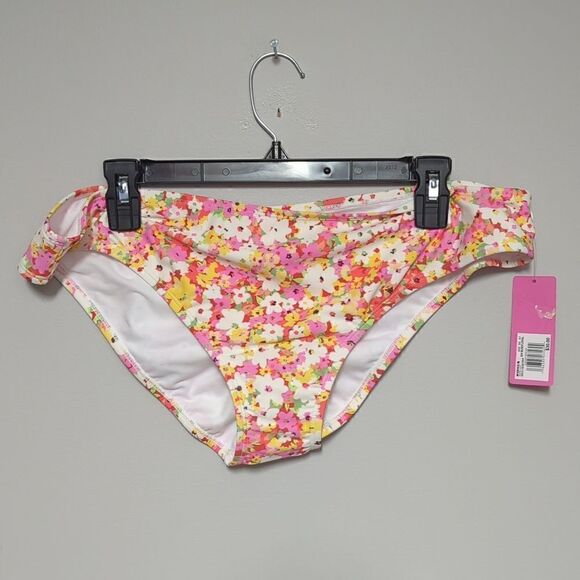 NWT 99 Degree Pink Floral Bikini Bottoms - Picture 1 of 6